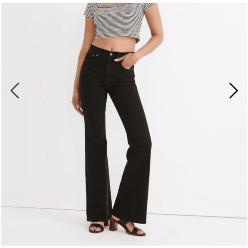 MADEWELL the perfect vintage Black Flared Jeans 28 NWT